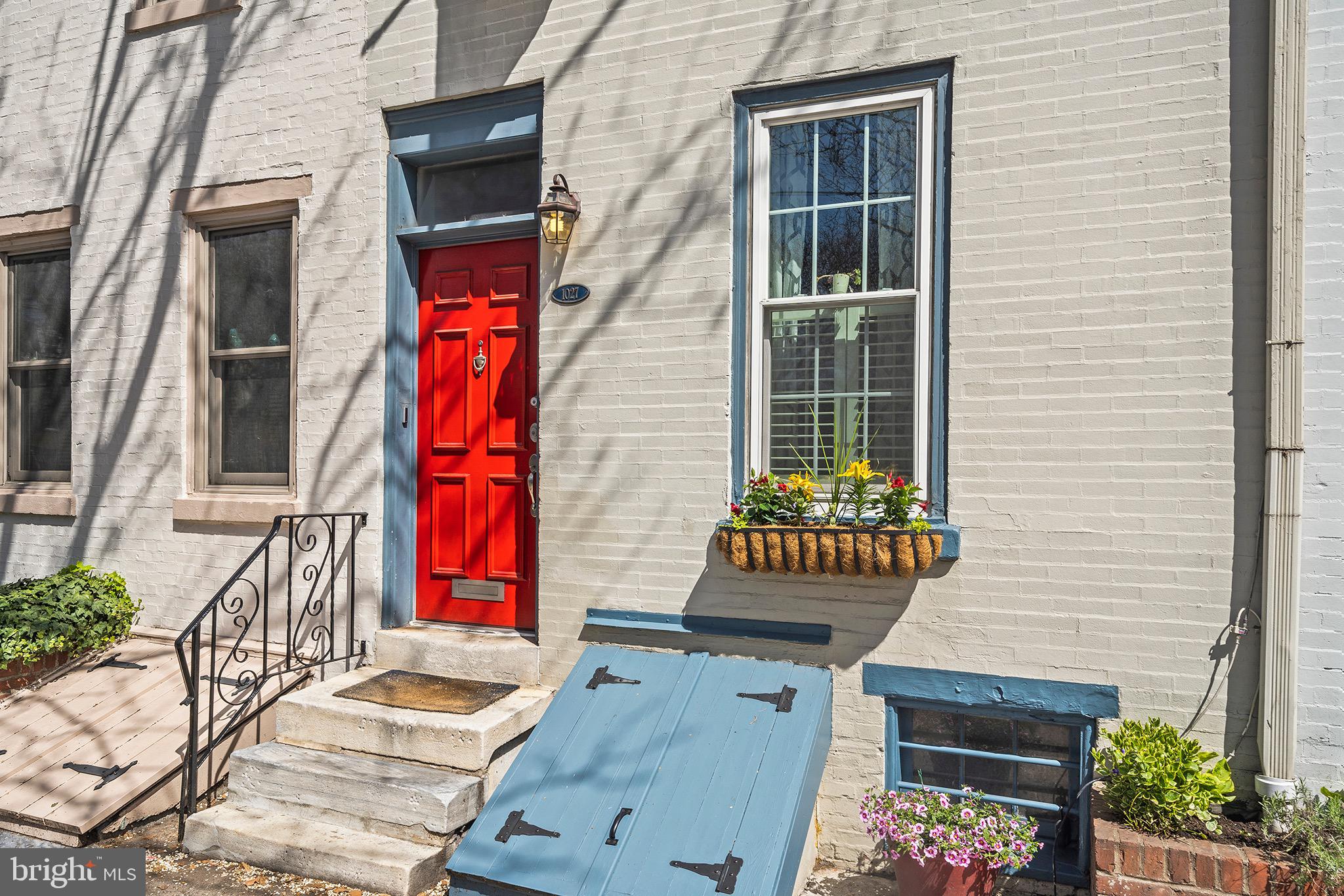 a front view of a house with entertaining space