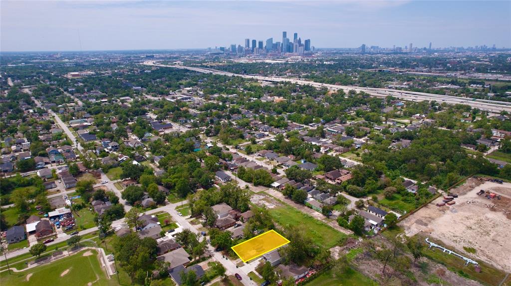 an aerial view of a city