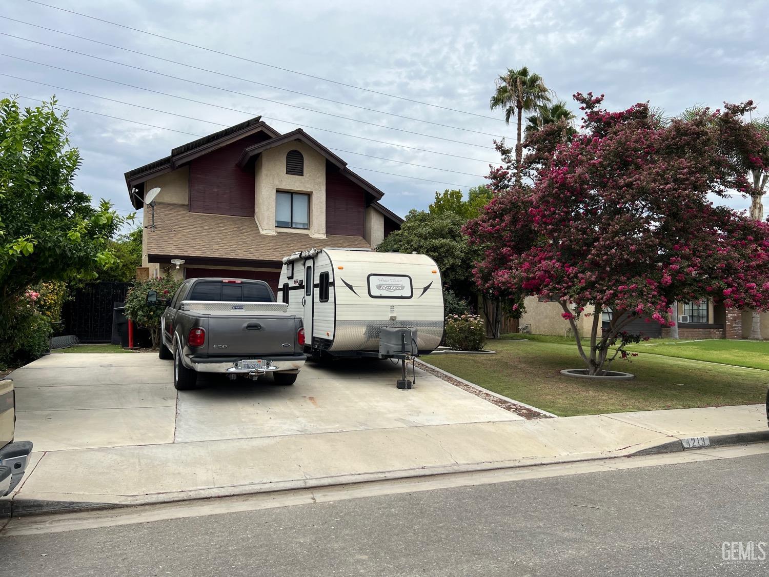 a car parked on the side of a road