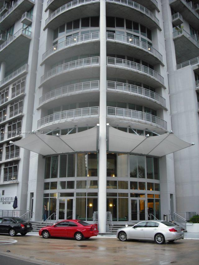 a front view of a building