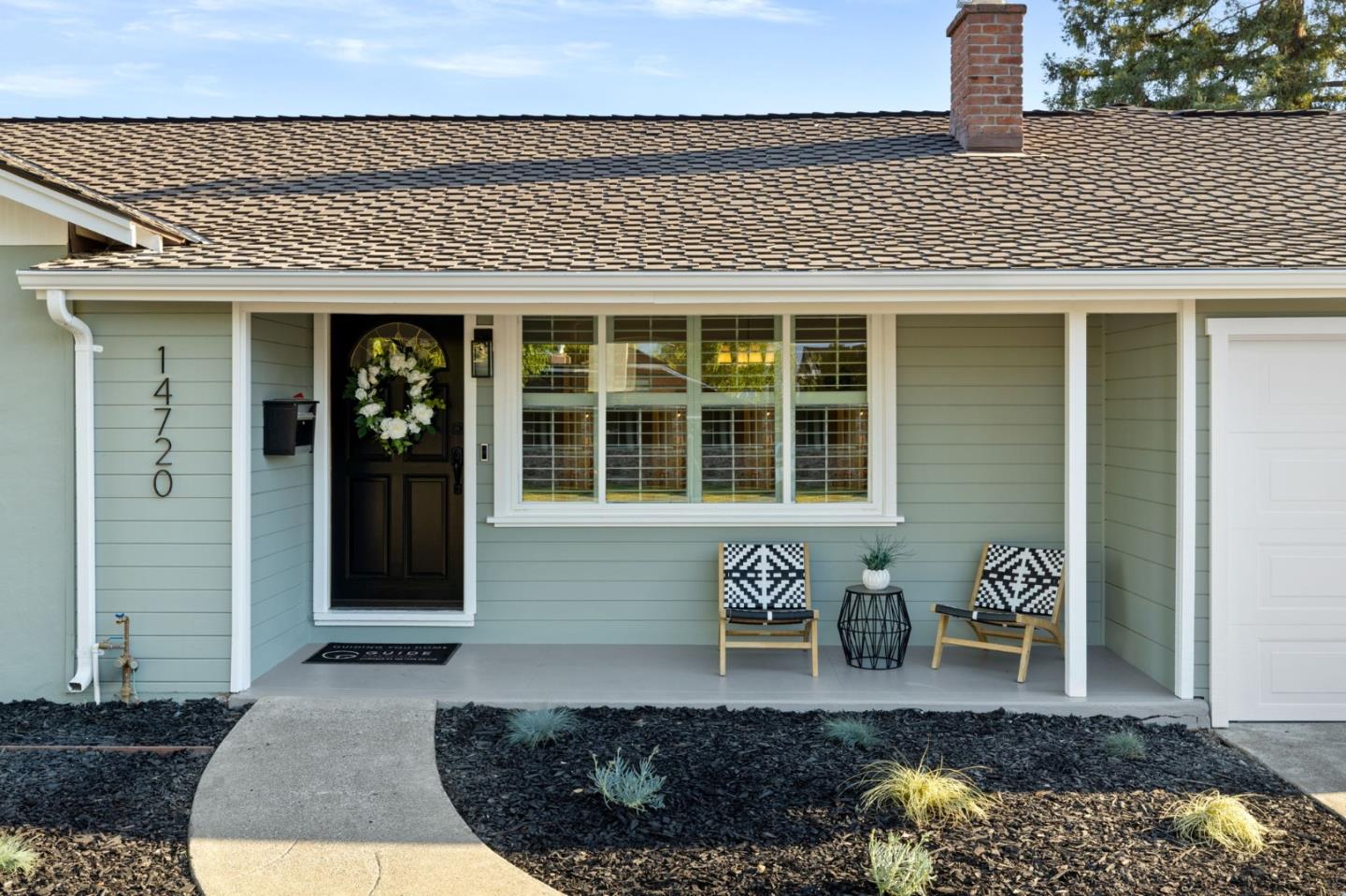 a front view of a house