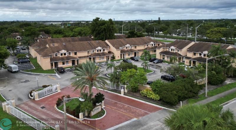 an aerial view of multiple house