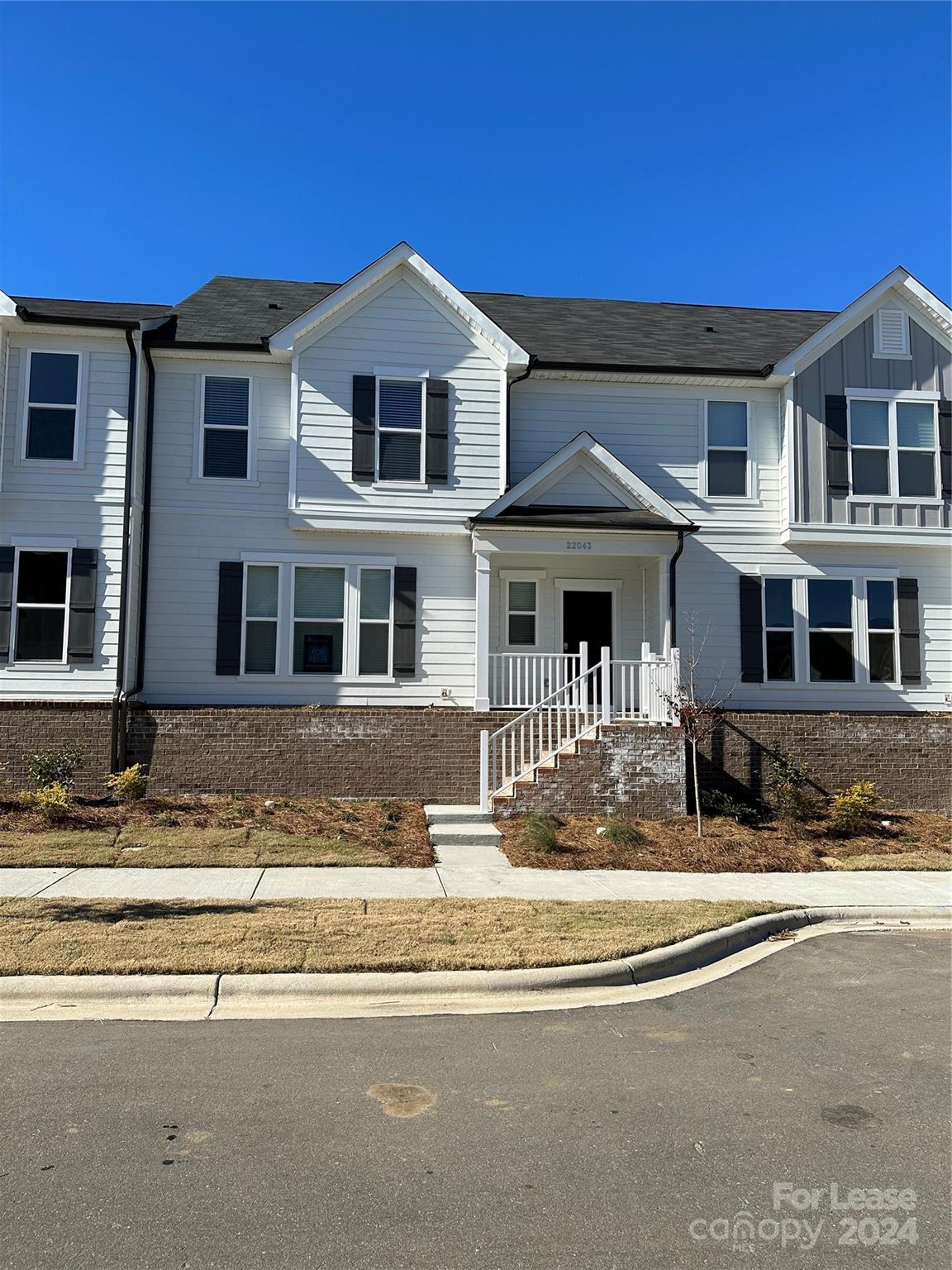 a front view of a house