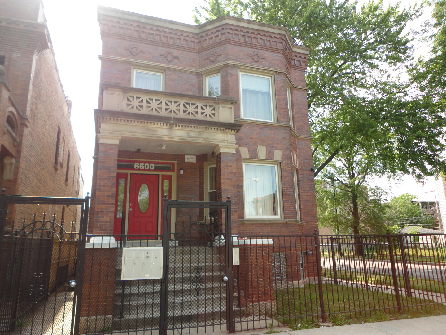 a view of a building with entryway