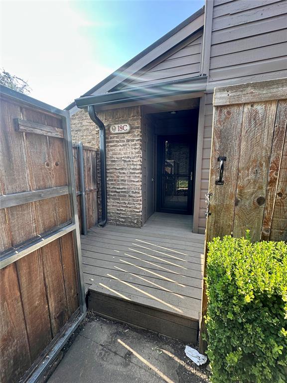 a view of front door of house