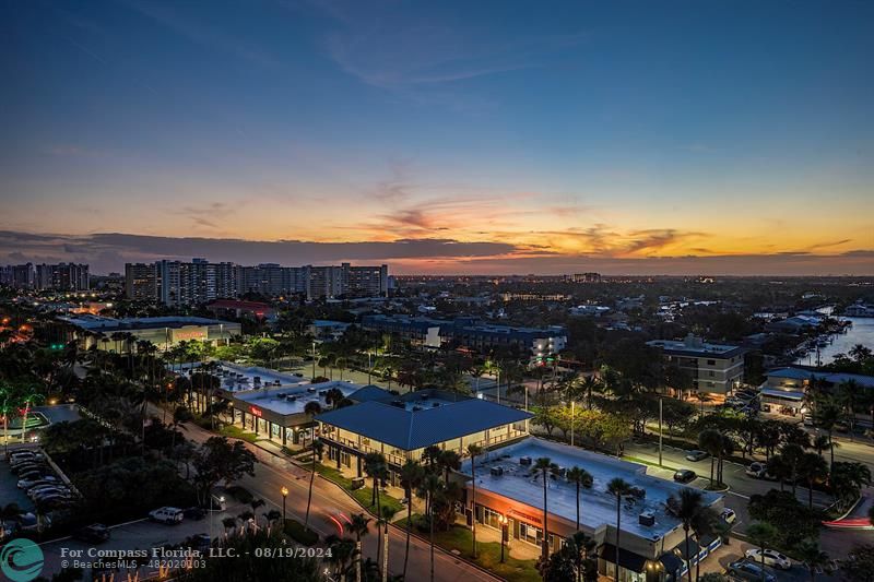 Sunset from Floor to Ceiling Windows