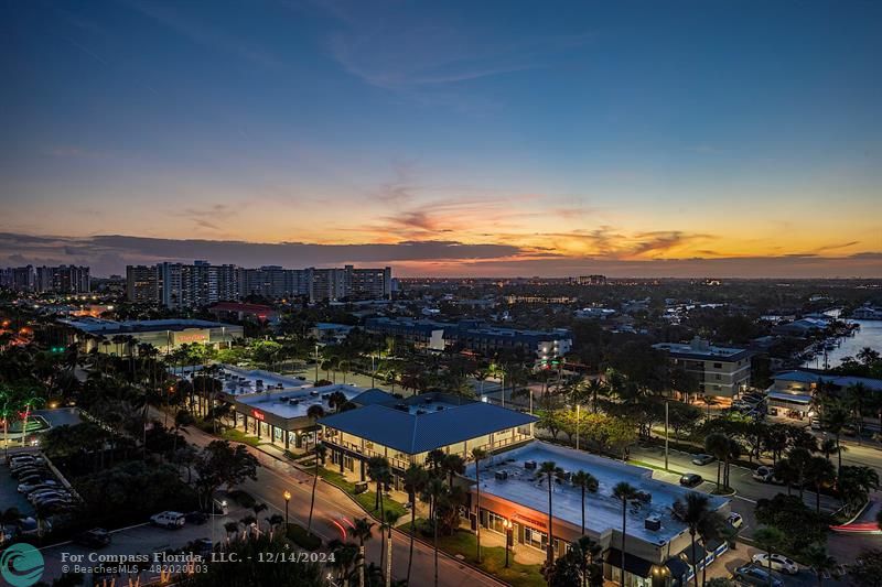 Sunset from Floor to Ceiling Windows