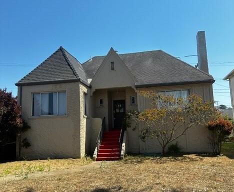 a front view of a house