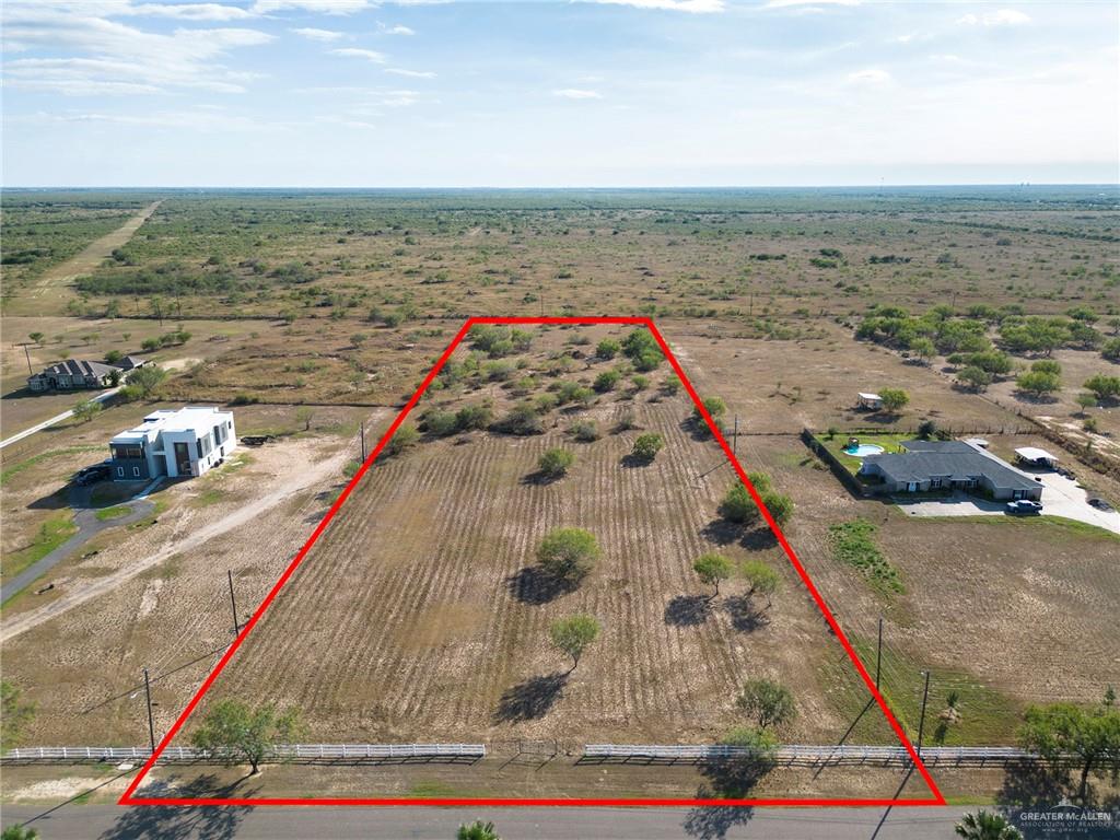 Birds eye view of property with a rural view.  So much space to plan and build your dream home...