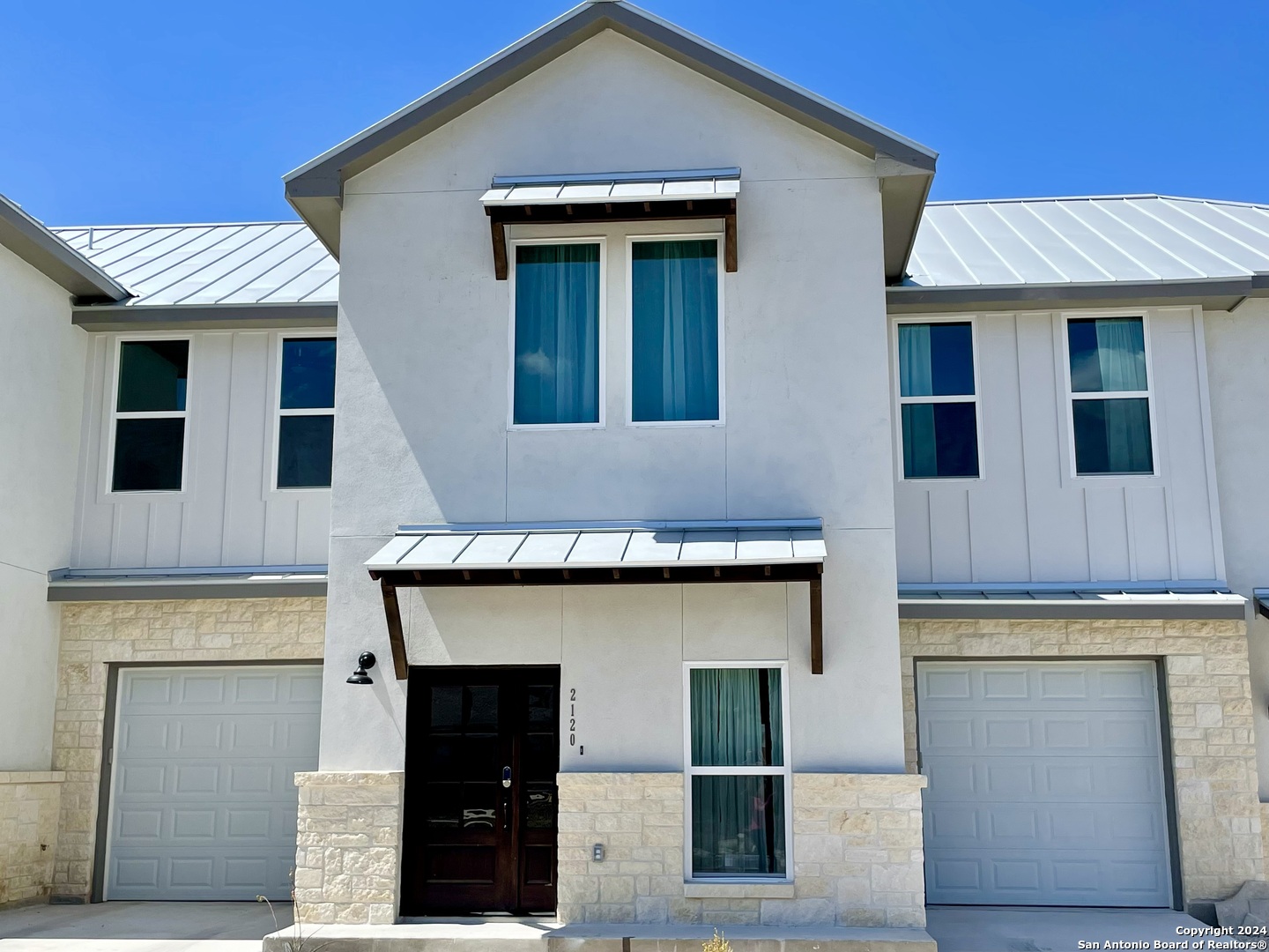 a front view of a house