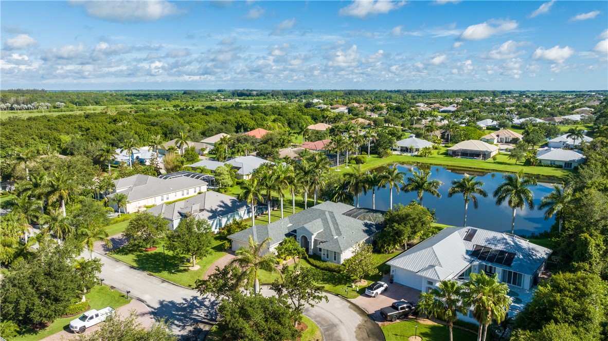 an aerial view of residential house with outdoor space