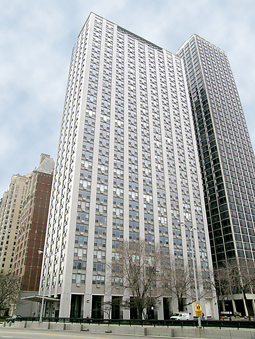 front view of a tall building