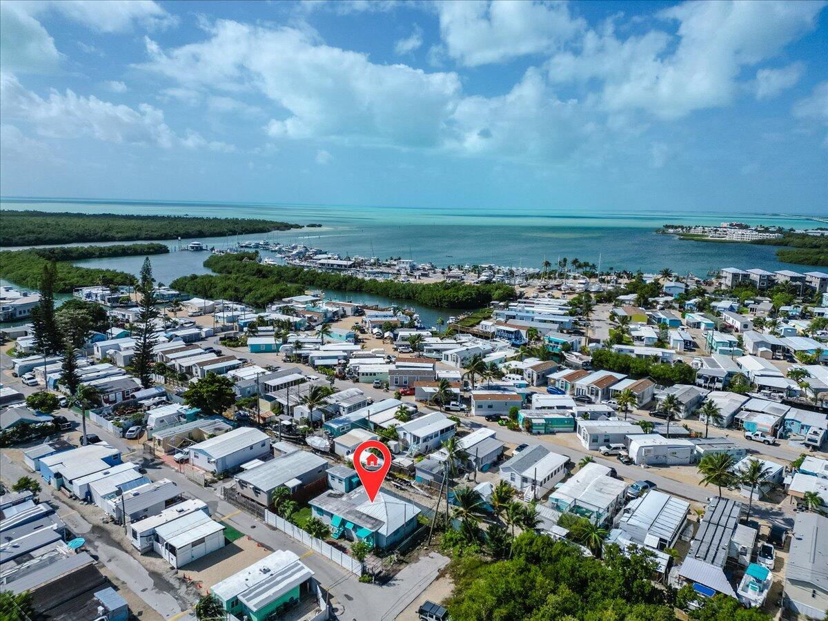 an aerial view of multiple house