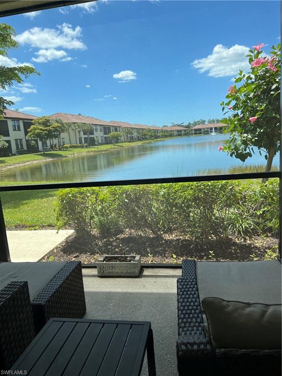 a view of a lake from a balcony