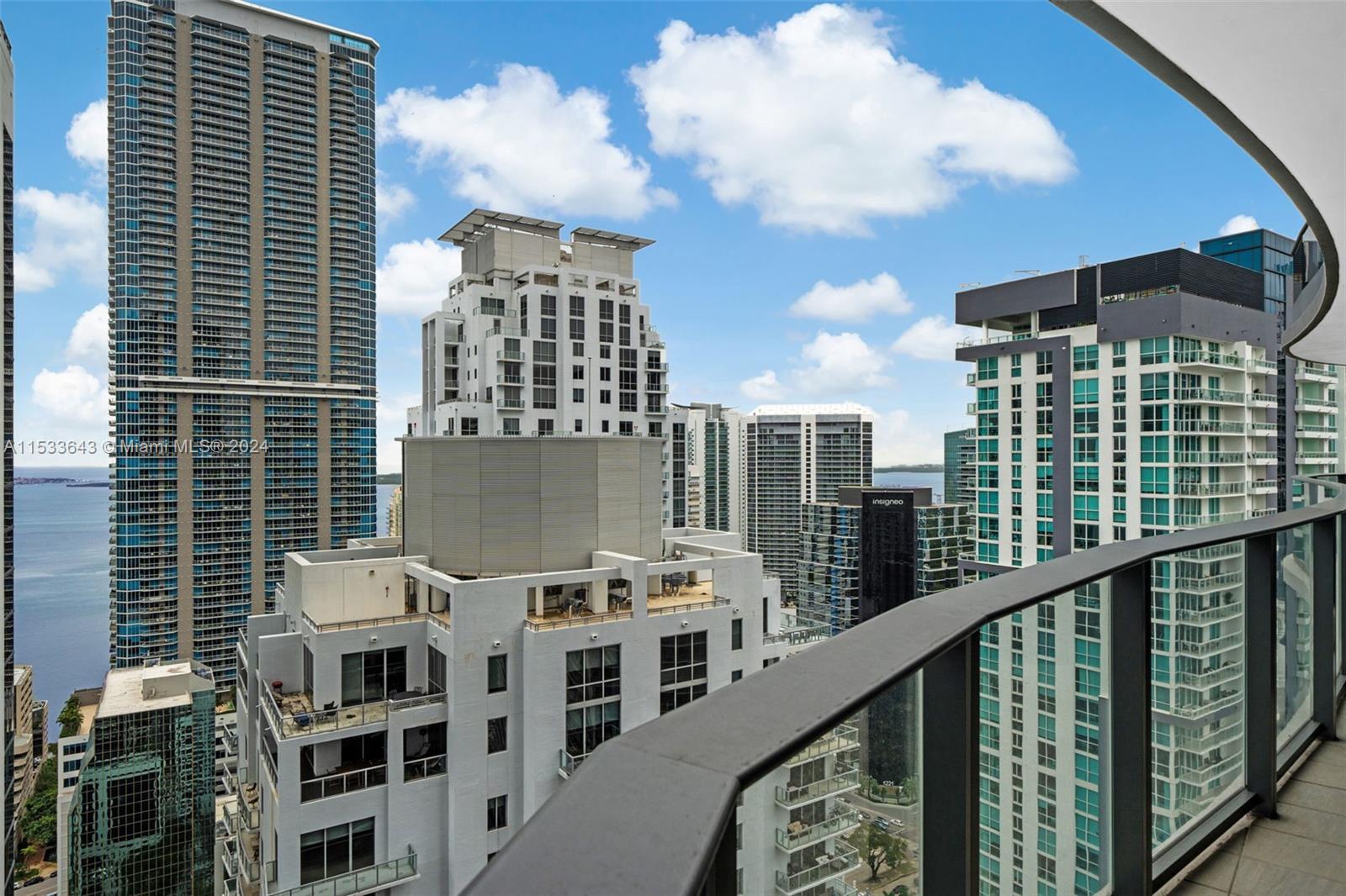 a city view with tall buildings