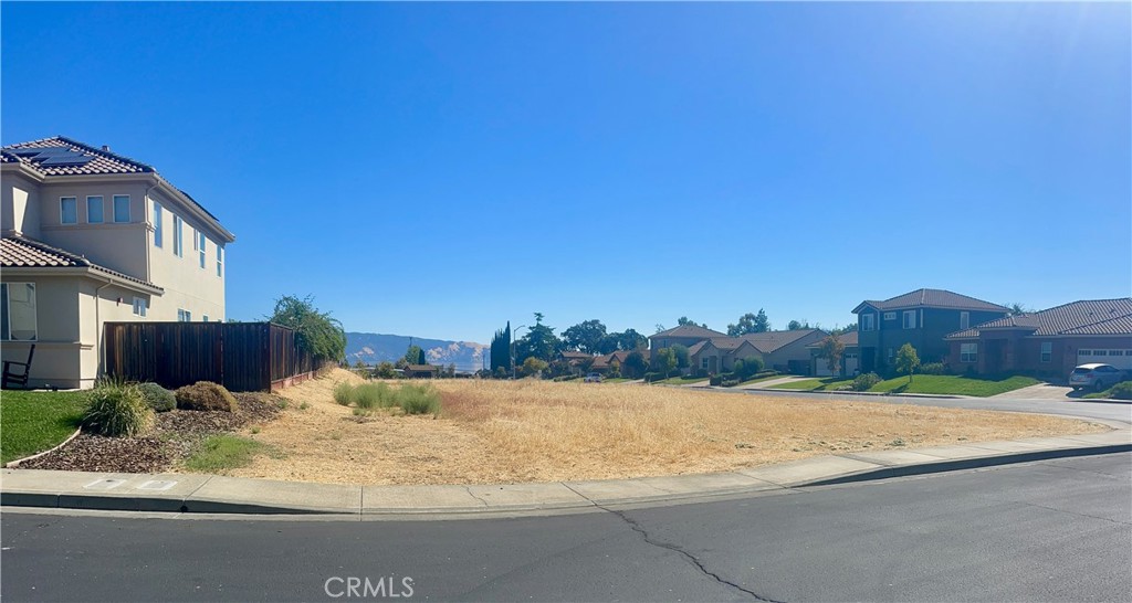 a view of a yard with a house