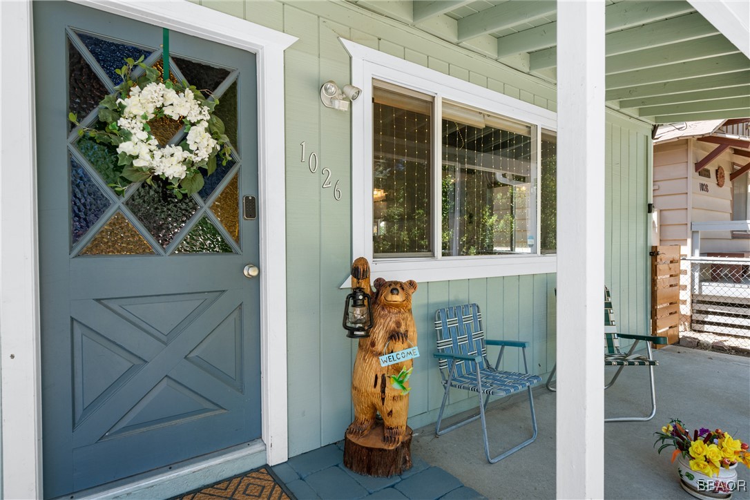 a view of front door of house