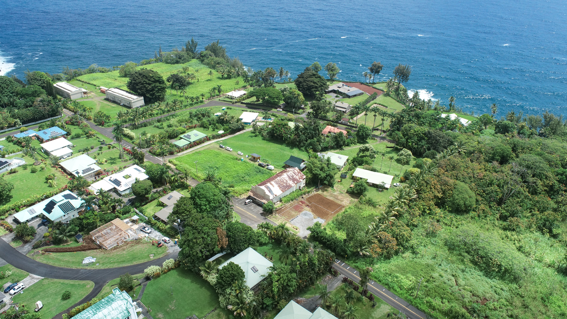 a picture of street view with a garden