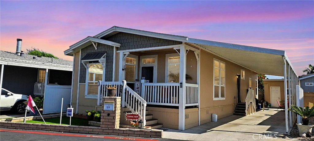 a front view of a house