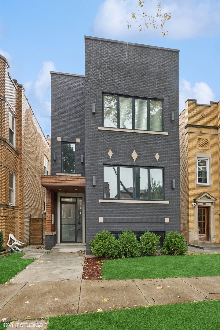 a front view of a house