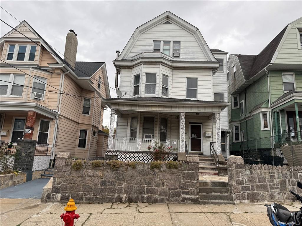 View of front of home with a porch