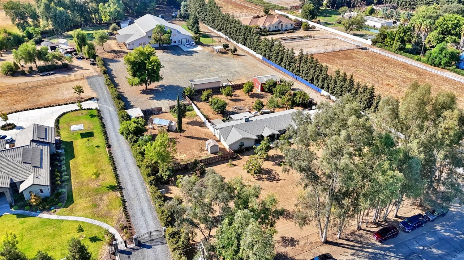 an aerial view of swimming pool