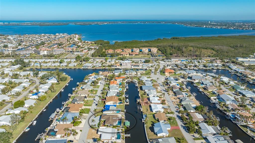 a view of city and ocean