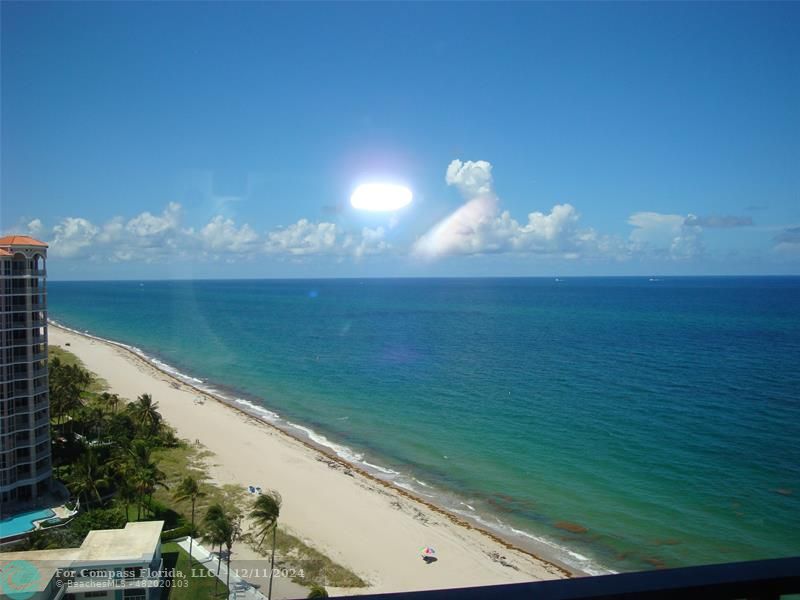 a view of a lake with an ocean view