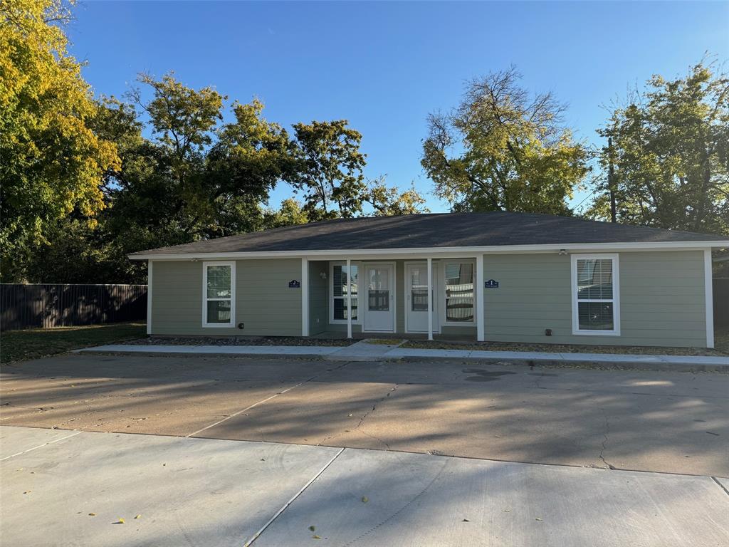 front view of a house with a outdoor space