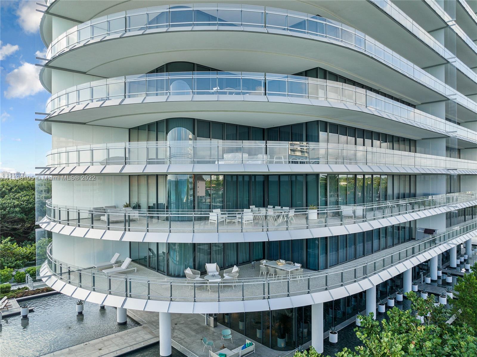 a front view of a building with balcony