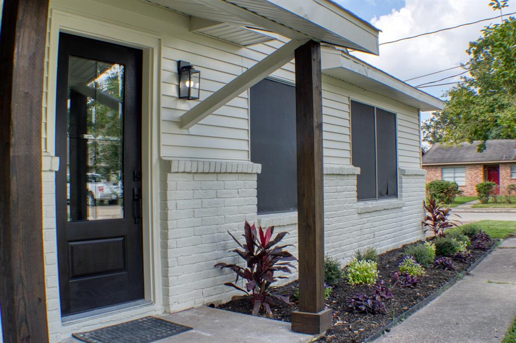 a view of a entryway door front of house