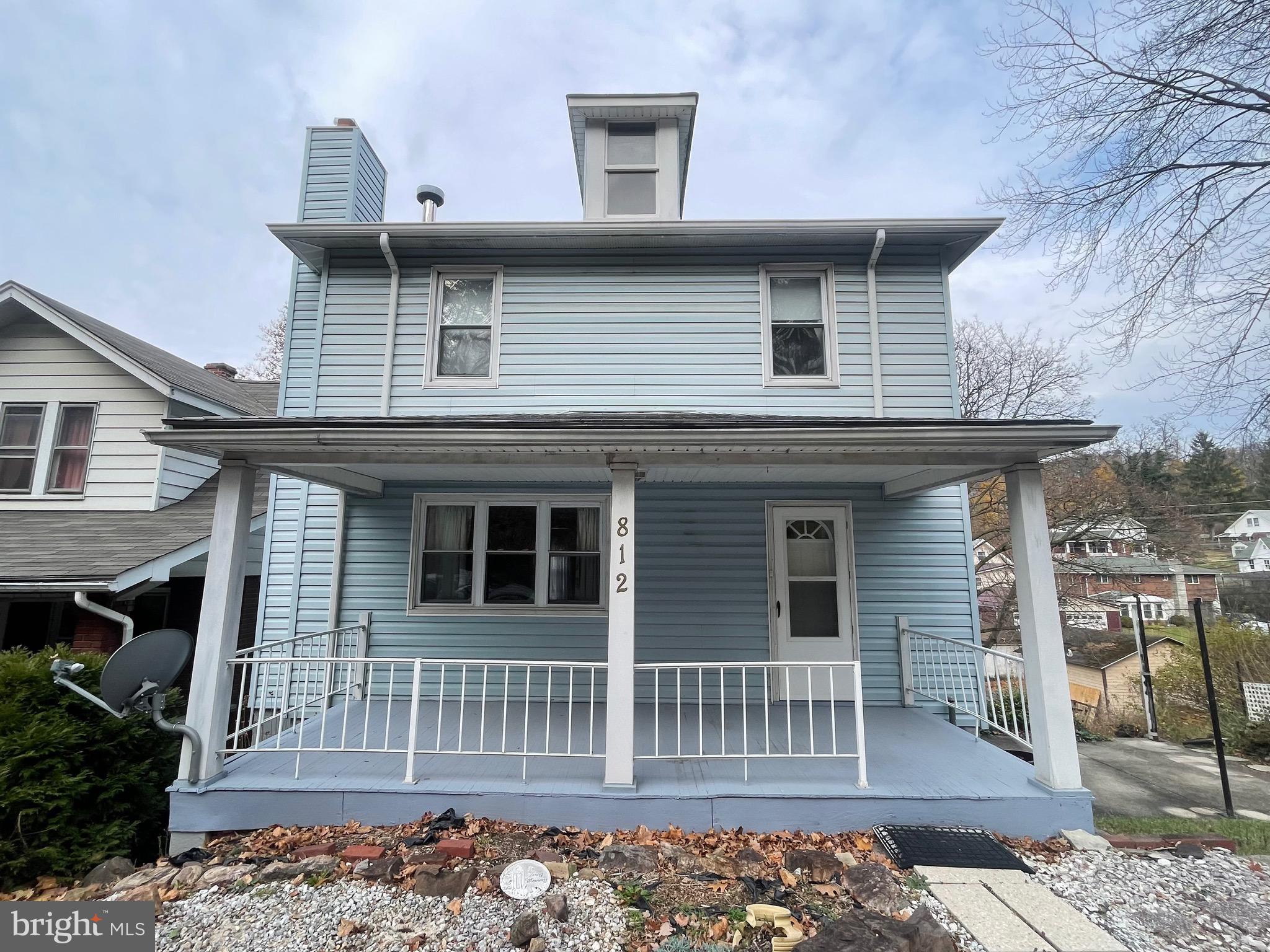 a front view of a house