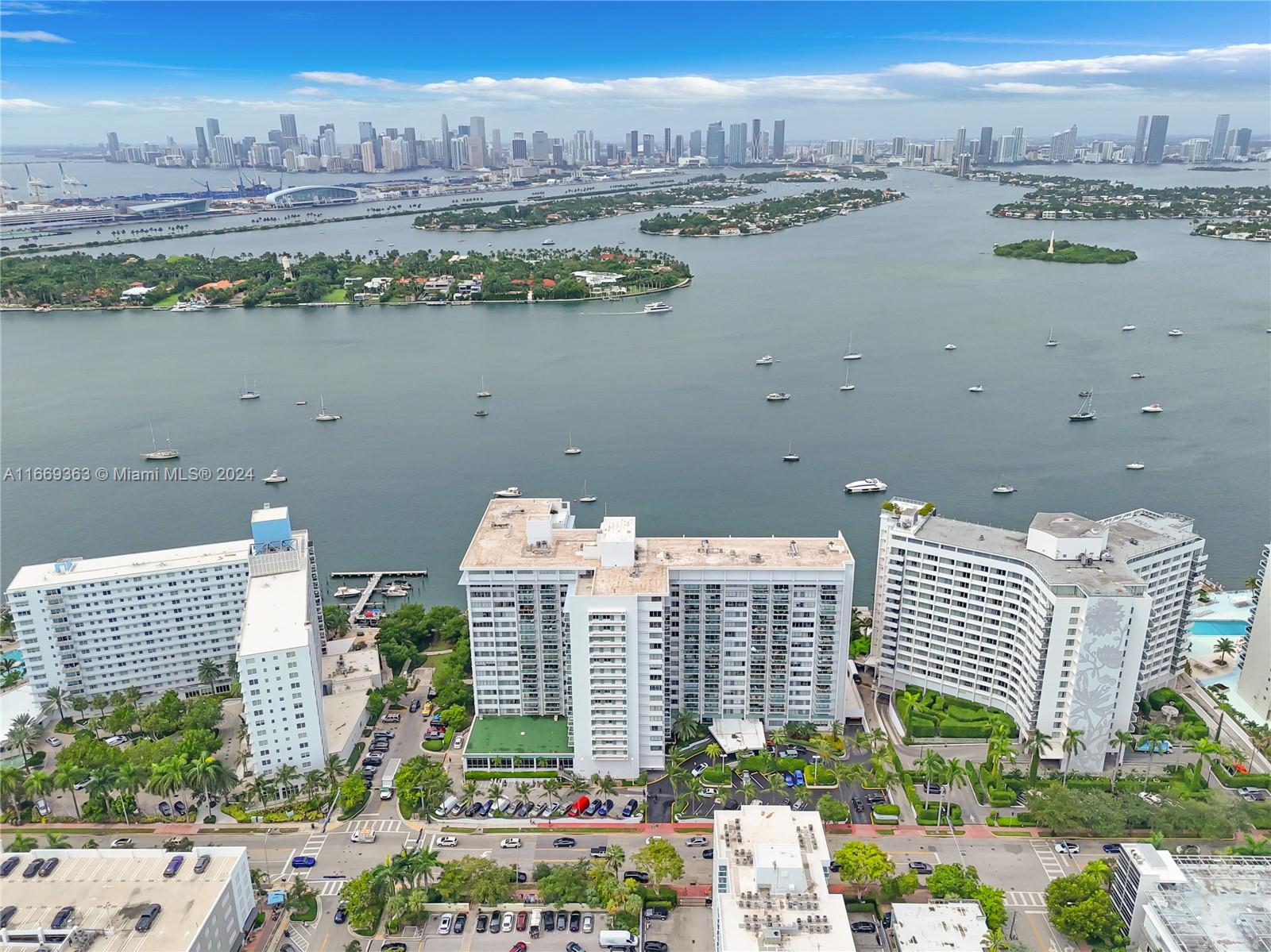 a view of a city with tall buildings