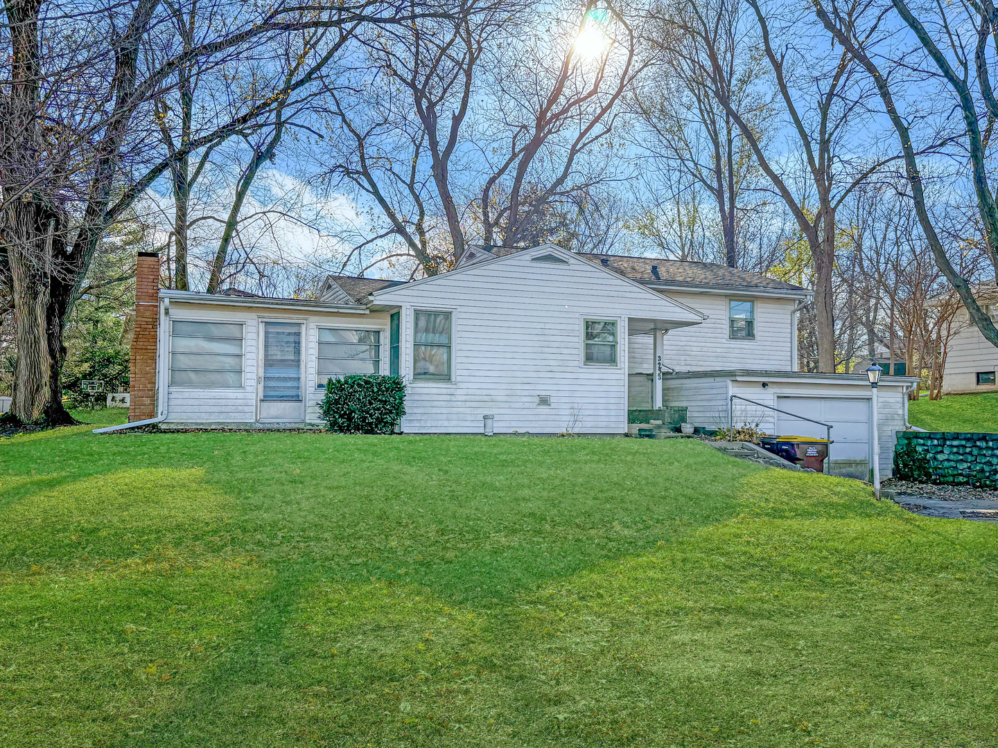 front view of house with a yard