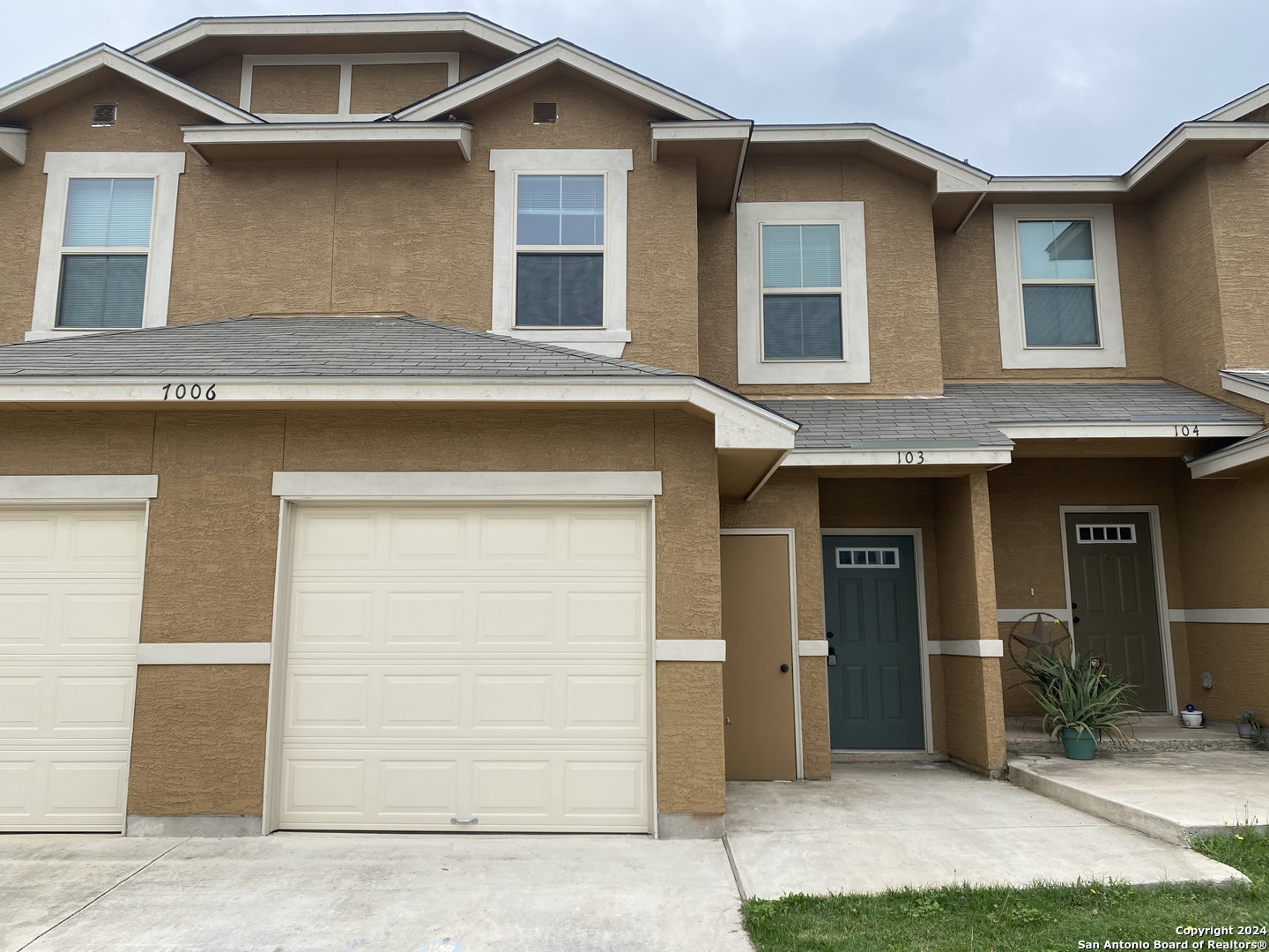 a front view of a house