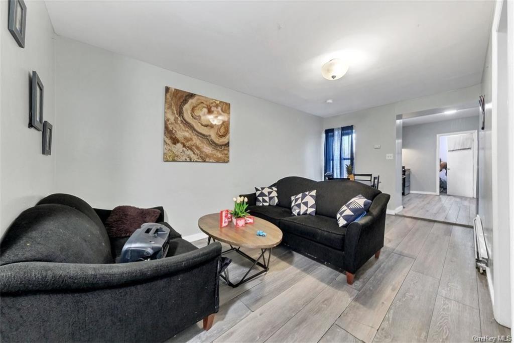 a living room with furniture and a couch