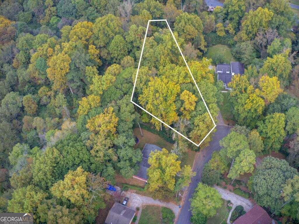 a aerial view of a house