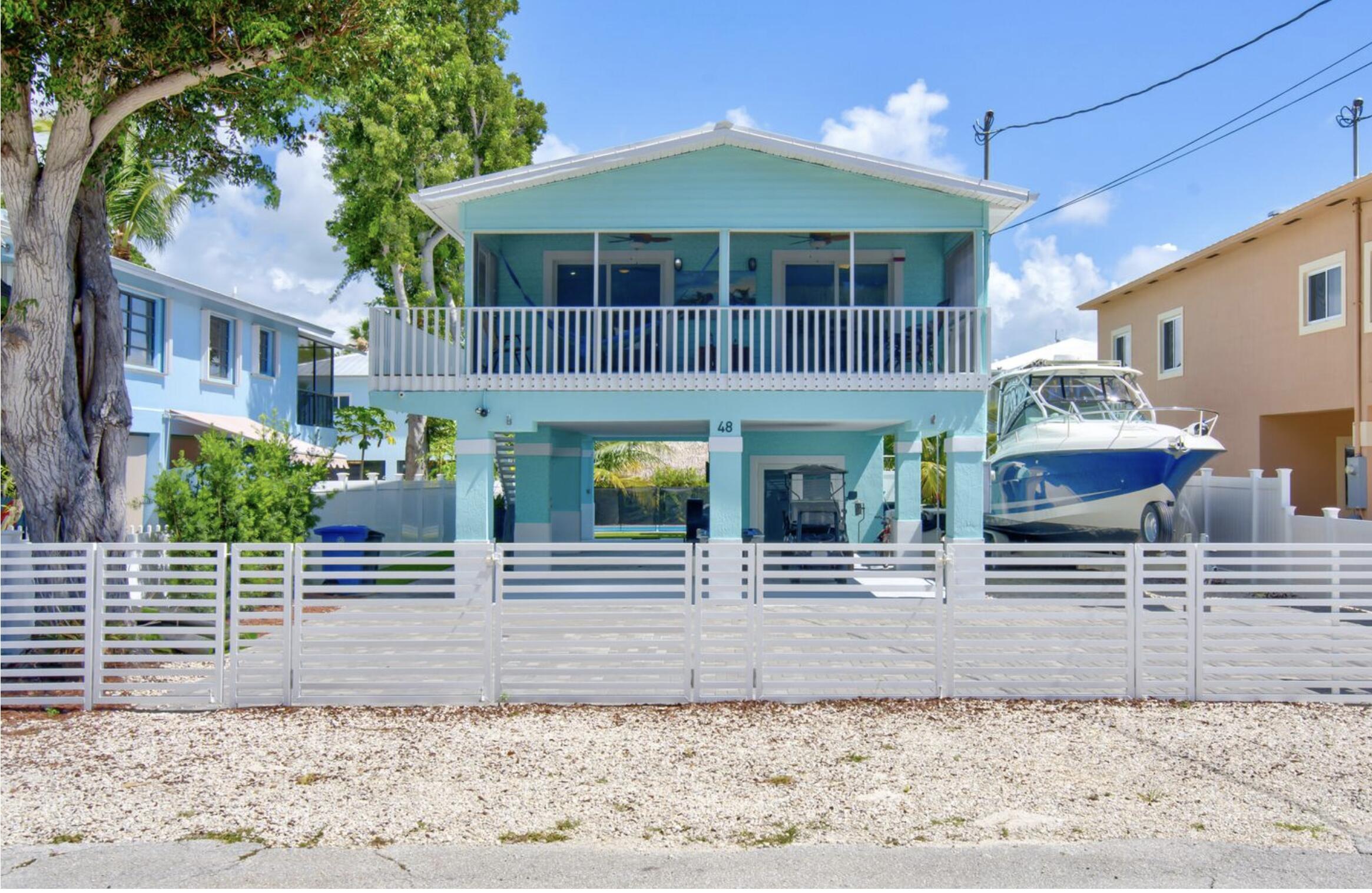 a view of a house with a balcony