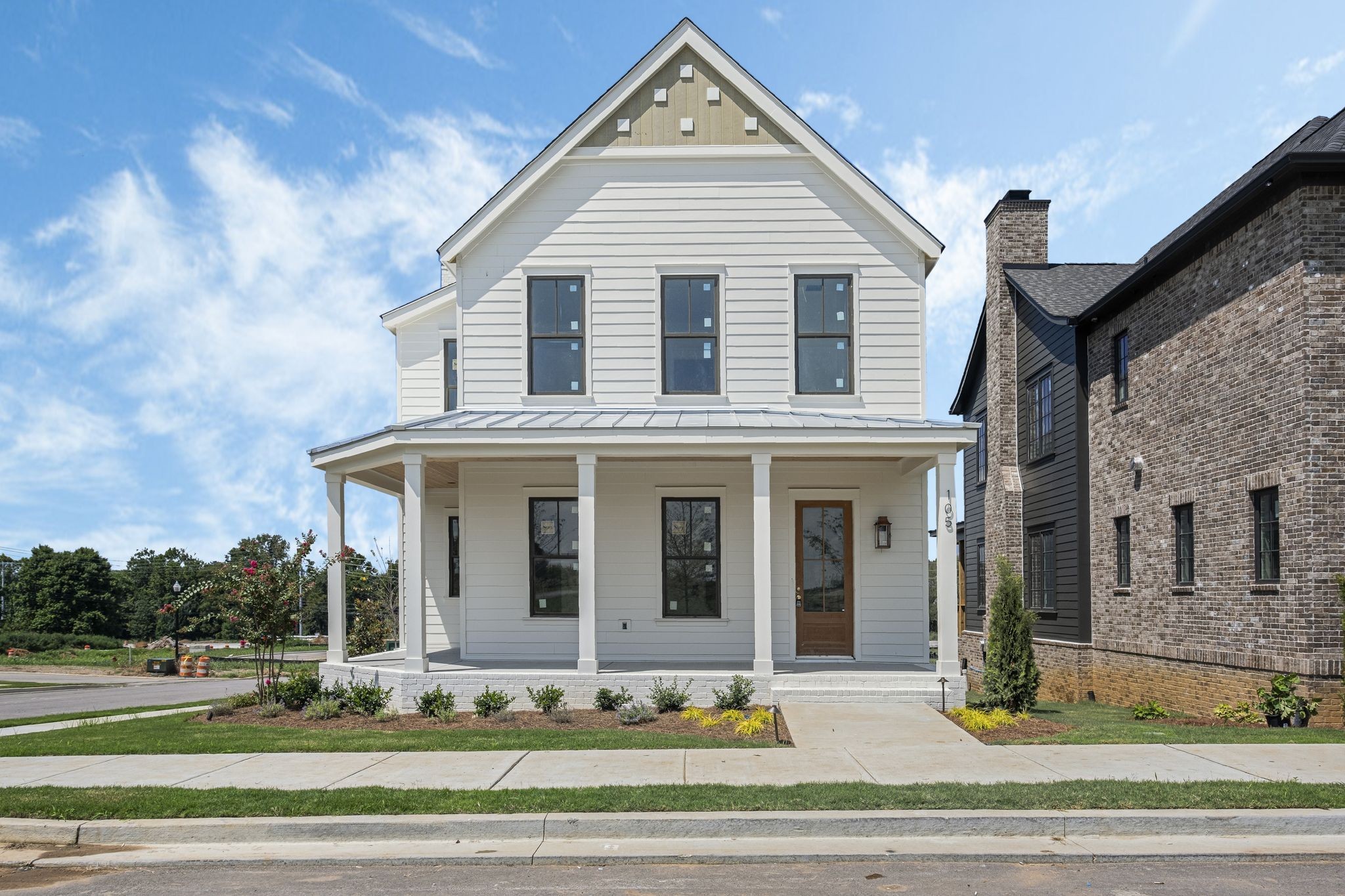 a front view of a house