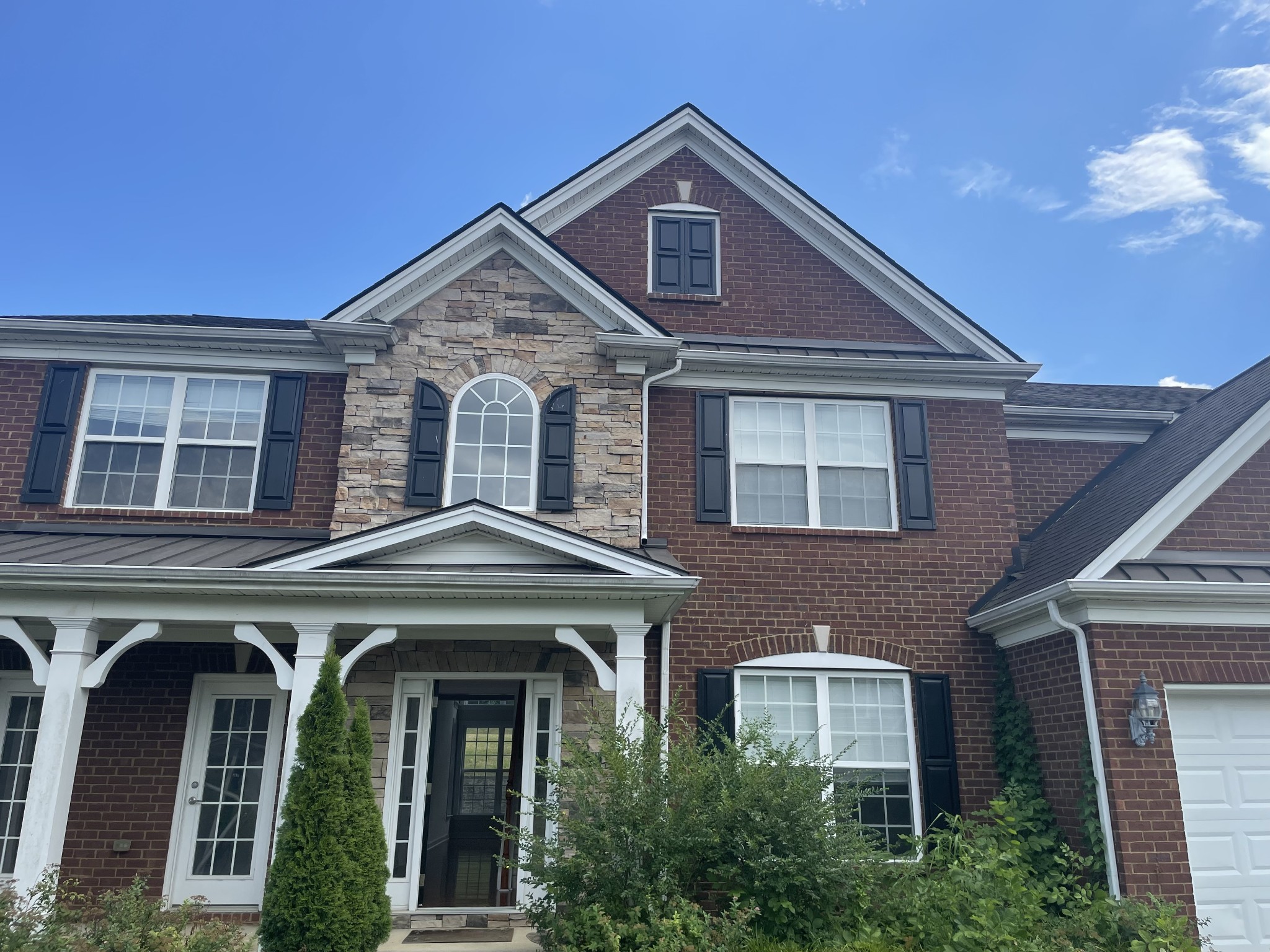 a front view of a house