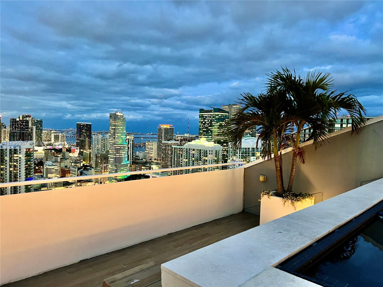 a view of a terrace with skyline