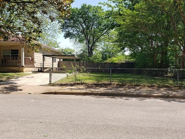 a view of backyard with green space