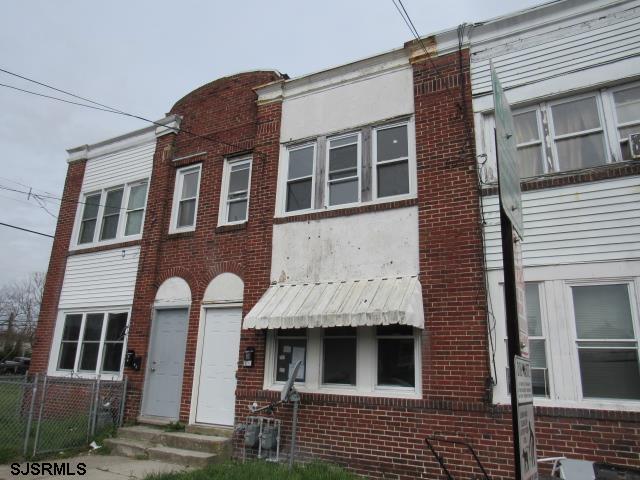 a front view of a building