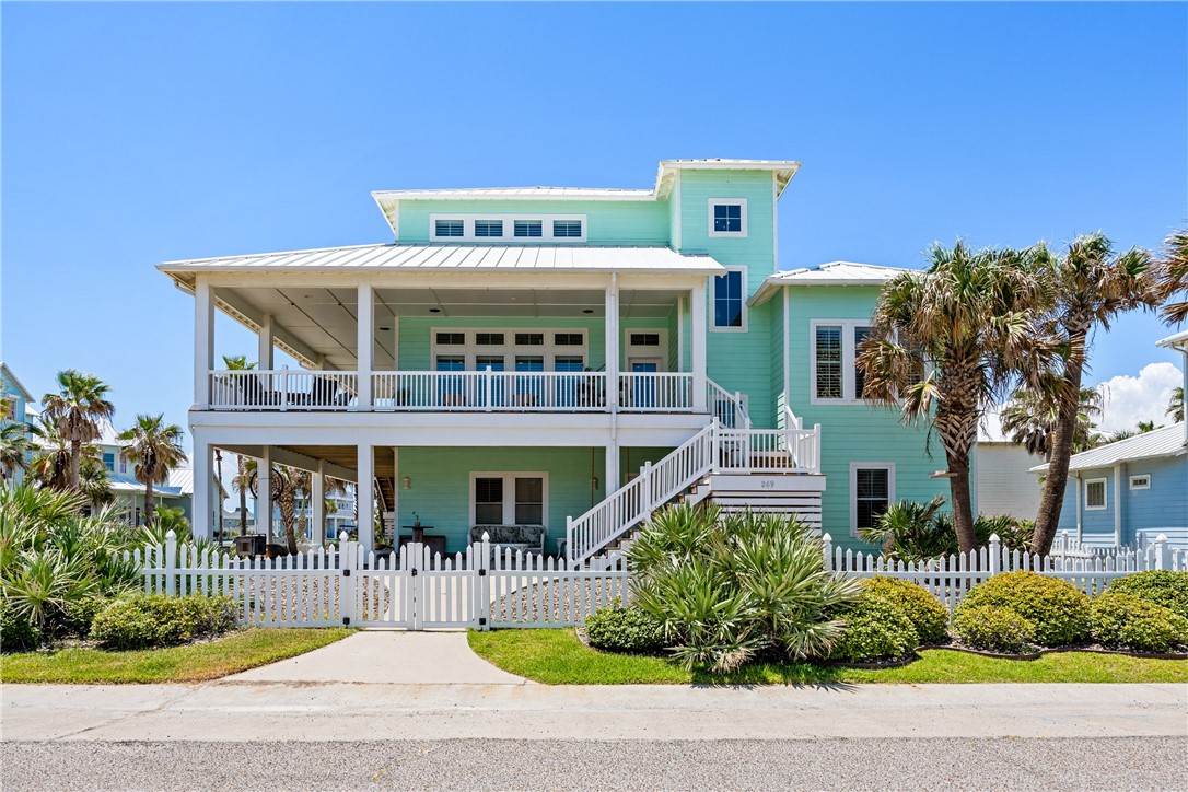 a view of a building with a patio