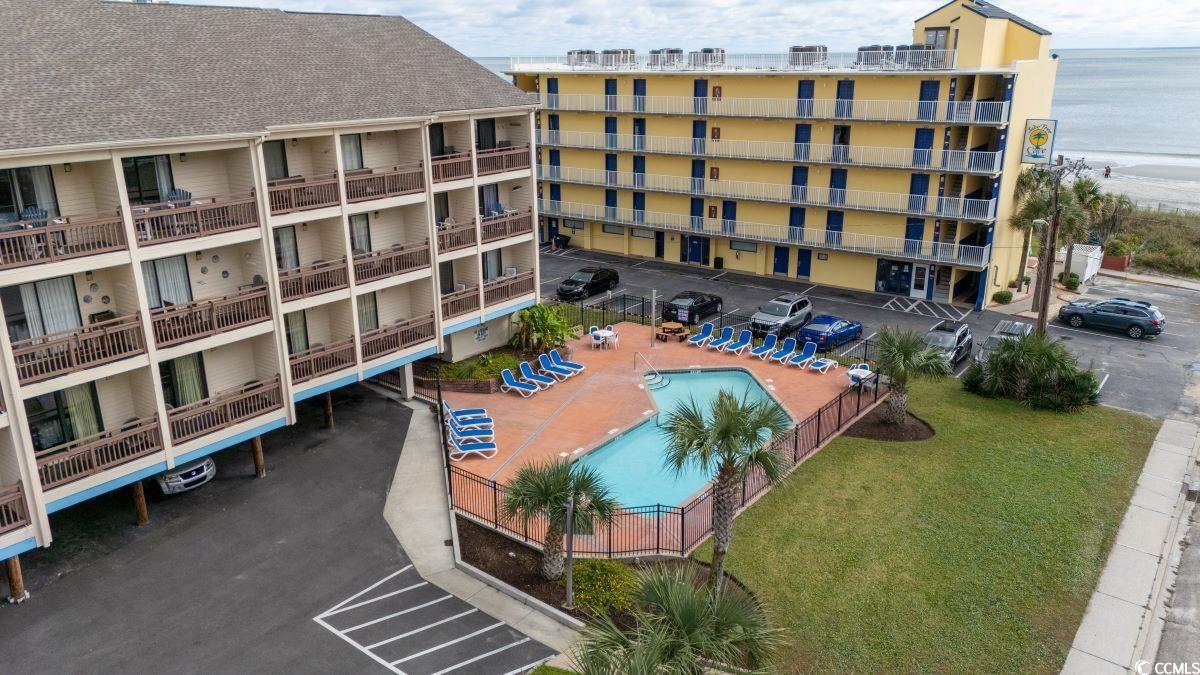 View of building exterior with a water view