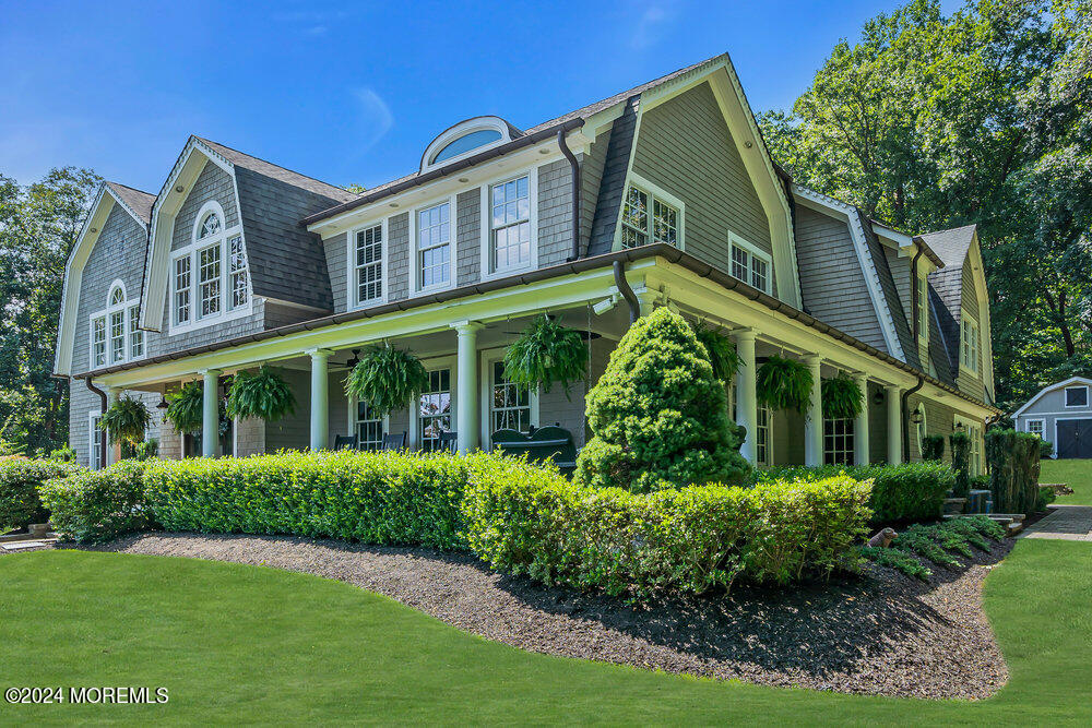 a house view with a garden space