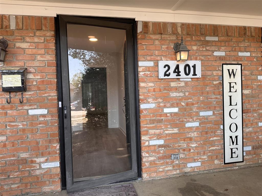 a glass door with glass door