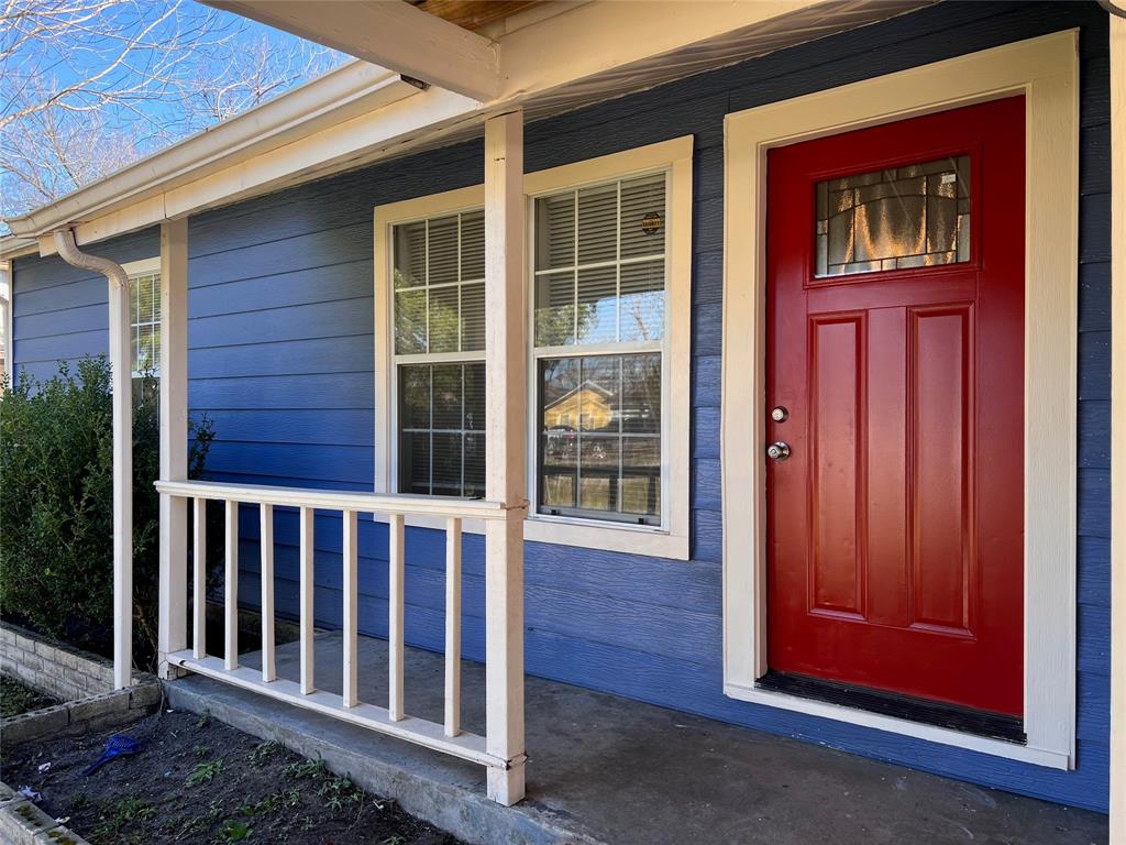 a view of front door