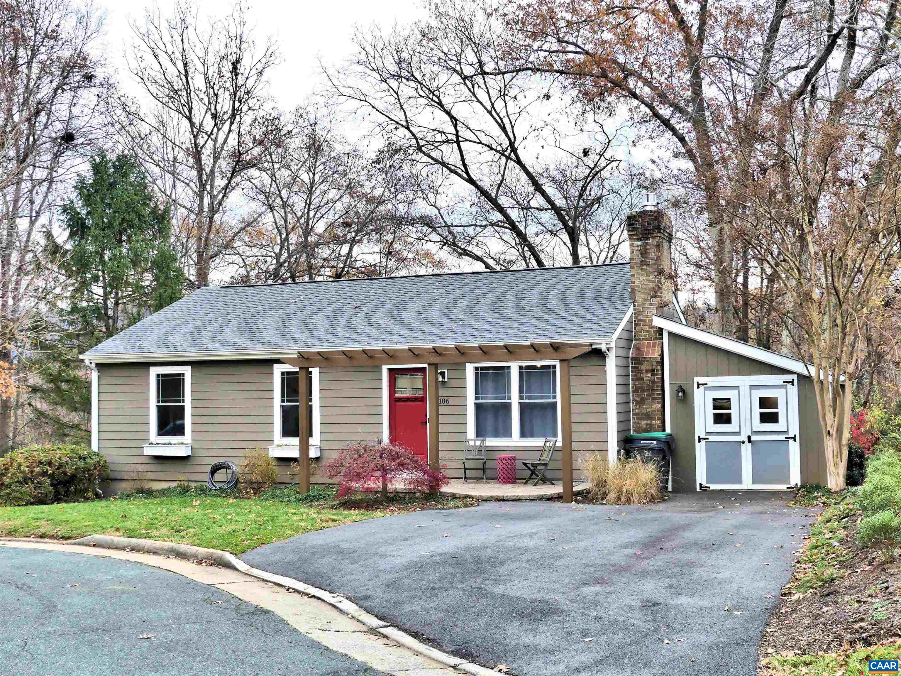 front view of a house and a yard