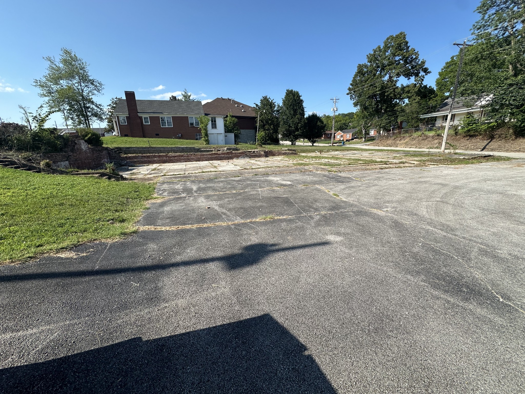 a view of street with houses